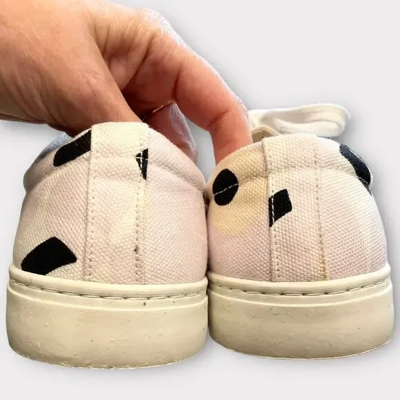 MARIMEKKO lavender, white & black floral canvas sneakers size 41 / US 11 - Picture 7 of 9